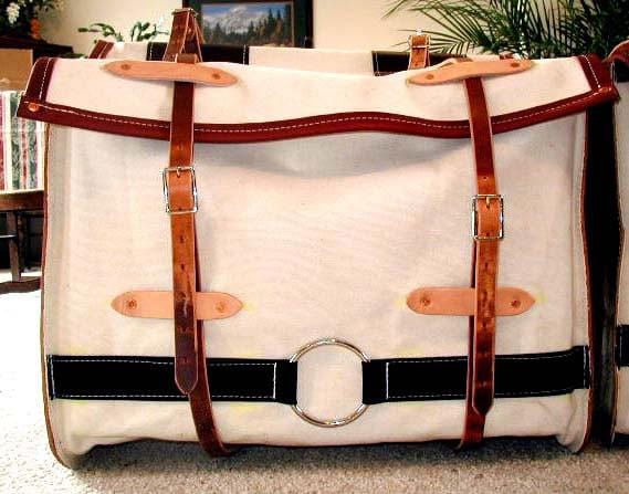 Pro Leather End Canvas Pack Panniers - Standard & Oversize
