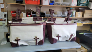 Hickman Leather End Canvas Panniers