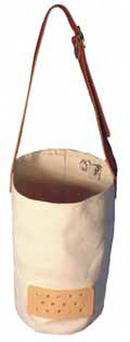 Canvas Feed Bucket - Leather Bottom